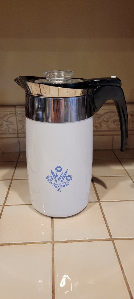 Corningware Blue cornflower stove top coffee pot