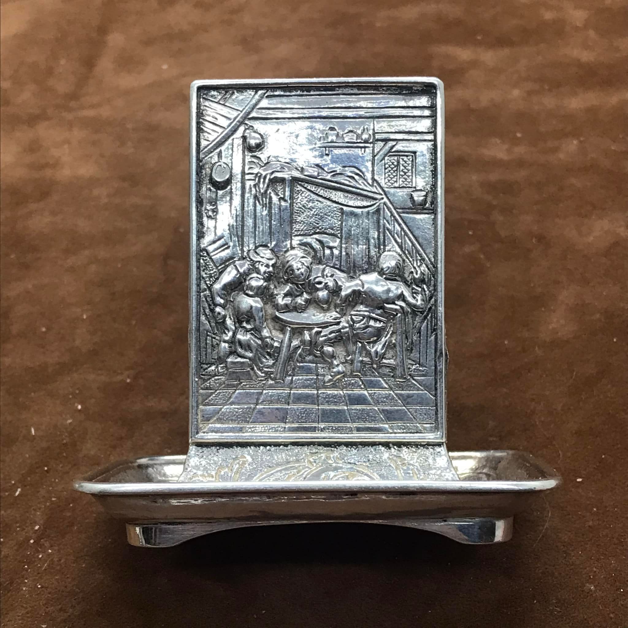 Dutch Silver Matchbox Stand | Antiques Board