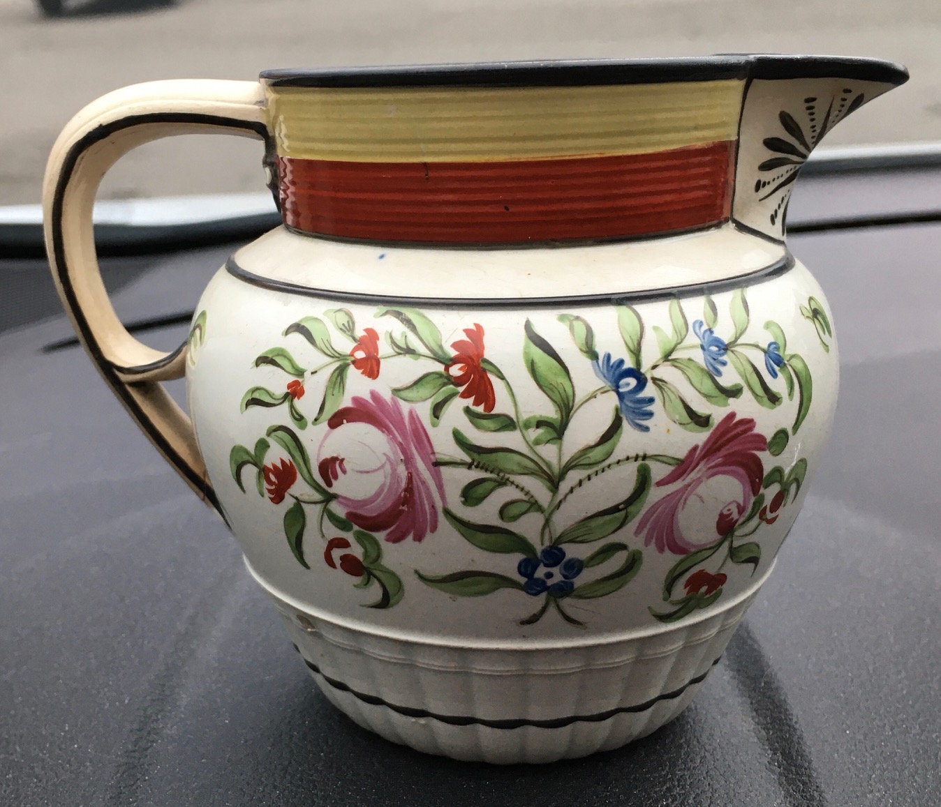 Info on my little painted floral ?Staffordshire? jug/pitcher, please ...