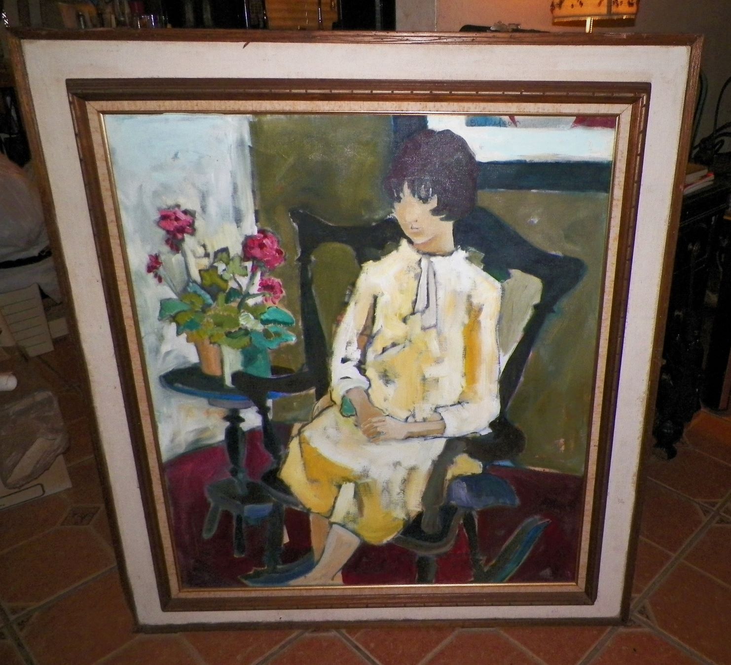 AA ART PAINTING GIRL IN ROCKING CHAIR LARGE 1AA.jpg