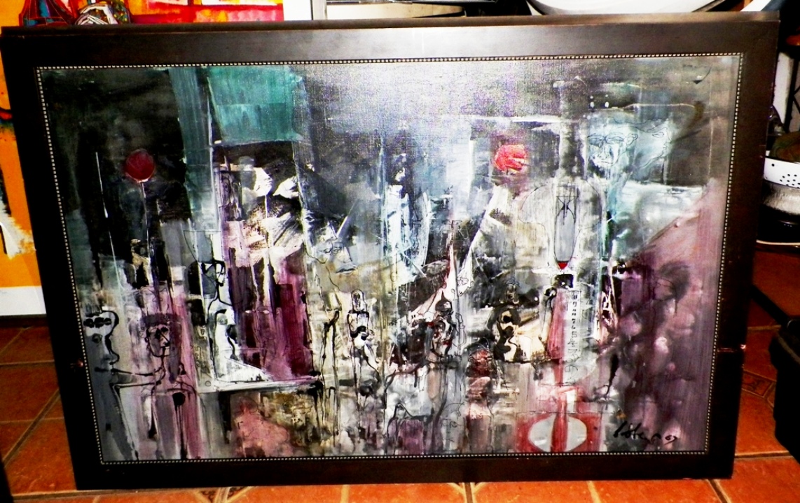 AA EBAY NEW A ART PAINTING THRIFT STORE BUNDLE PAINTING DARK MIXED MEDIA 1AA.jpg