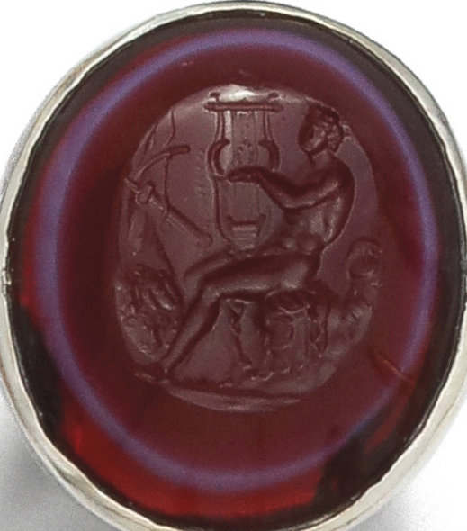 Achilles kithara glass intaglio ring.jpg