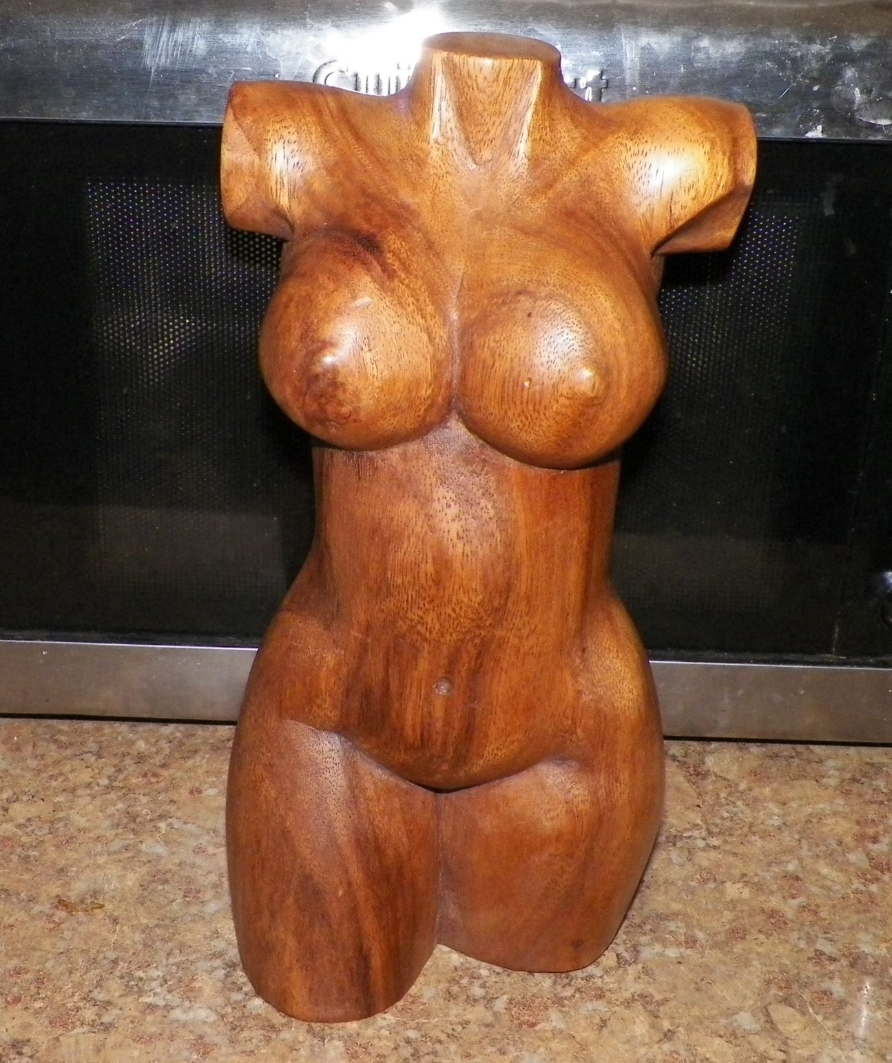 ART CARVING A NUDE TORSO WOOD 1AAZZ.JPG