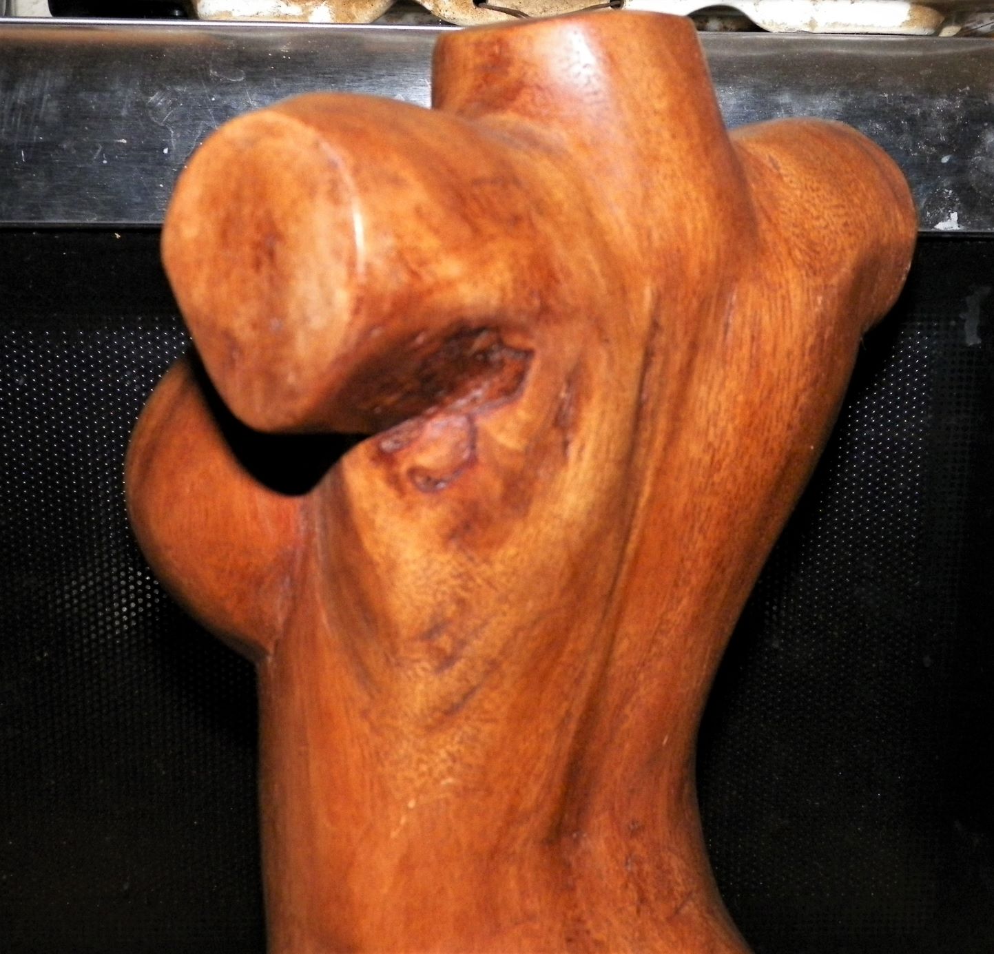 ART CARVING A NUDE TORSO WOOD 3BAA.JPG