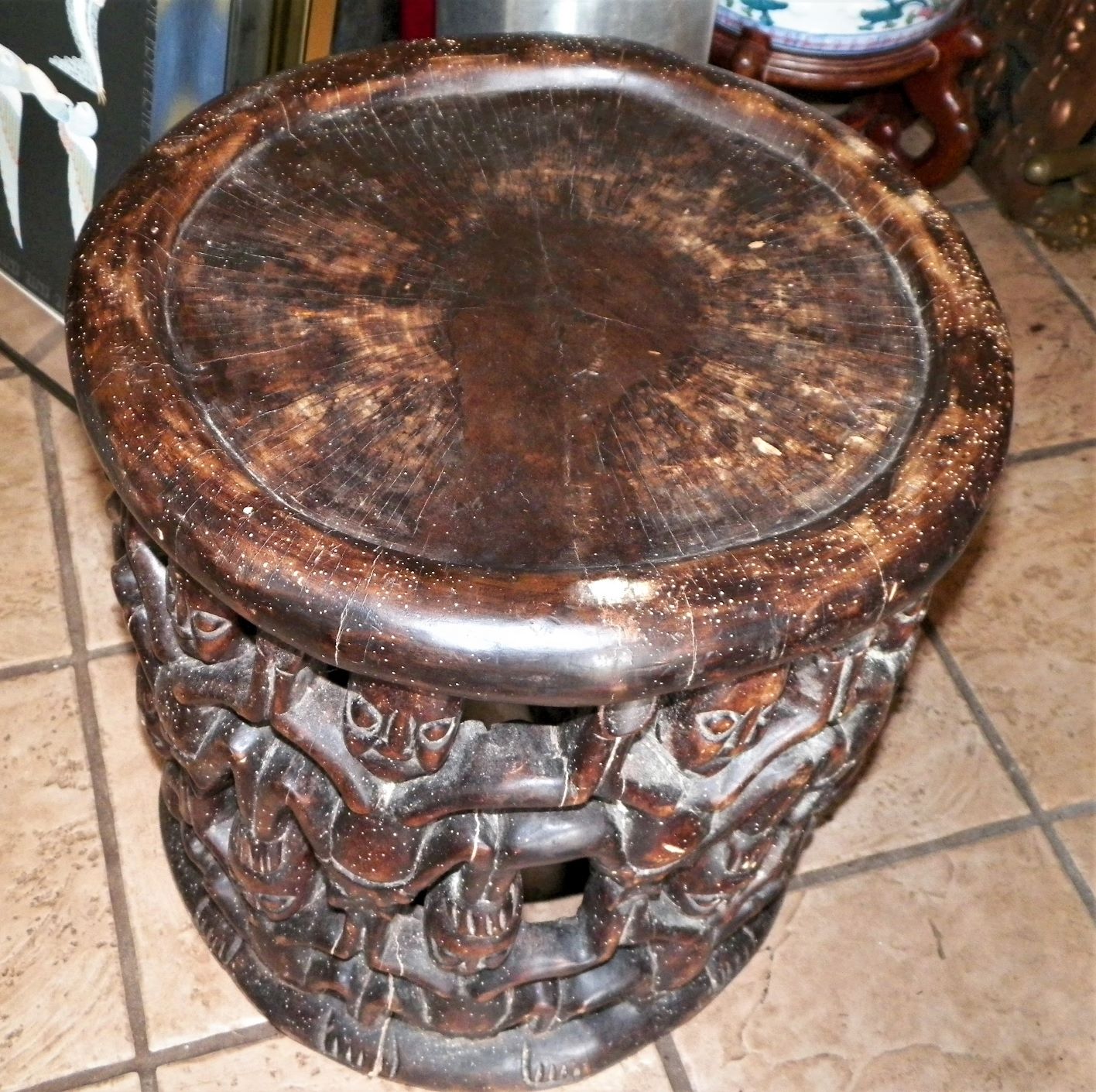 ART CARVING AFRICAN CHIEF FIGURAL SPIDER THRONE STOOL 1A_DA.JPG