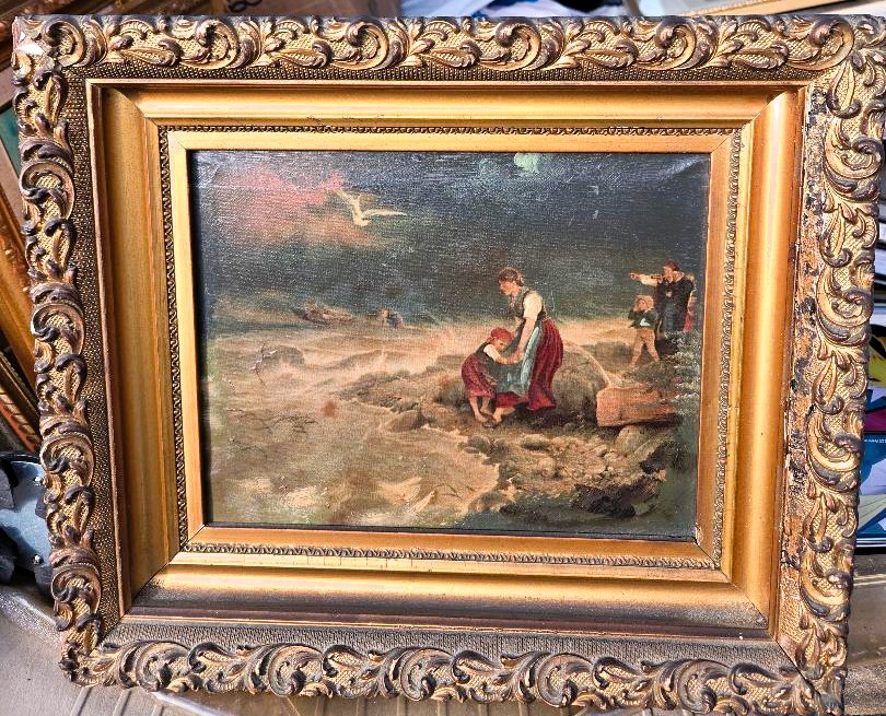 ART PAINTING ANTIQUE OLD SMALL 1CAA.jpg
