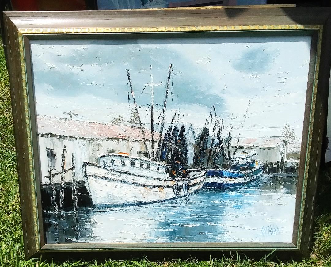 ART PAINTING BOAT AT DOCK PALETTE STYLE  FRANC 1AA.jpg