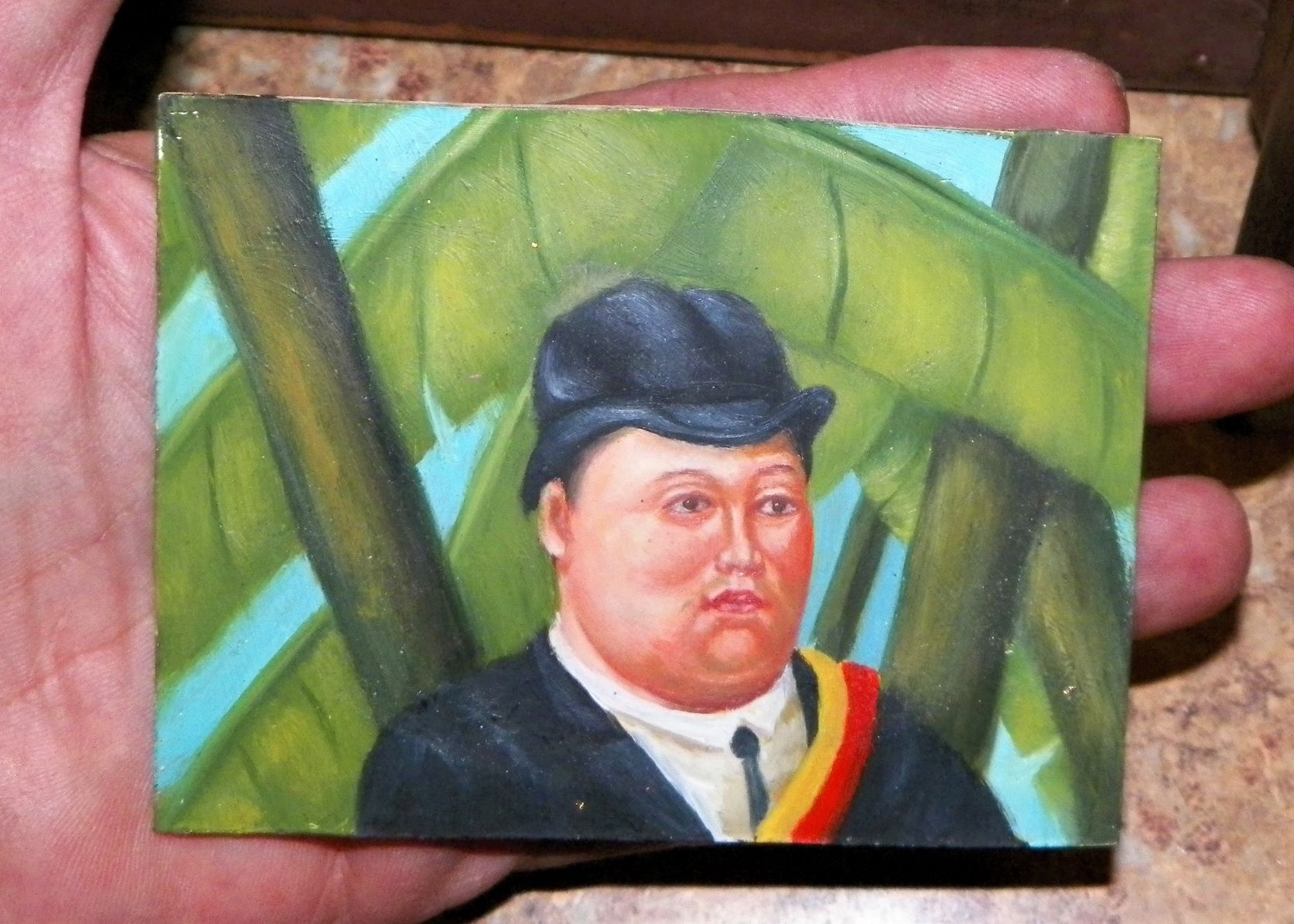 ART PAINTING MINIATURE BOTERO GROUP 5AA.JPG