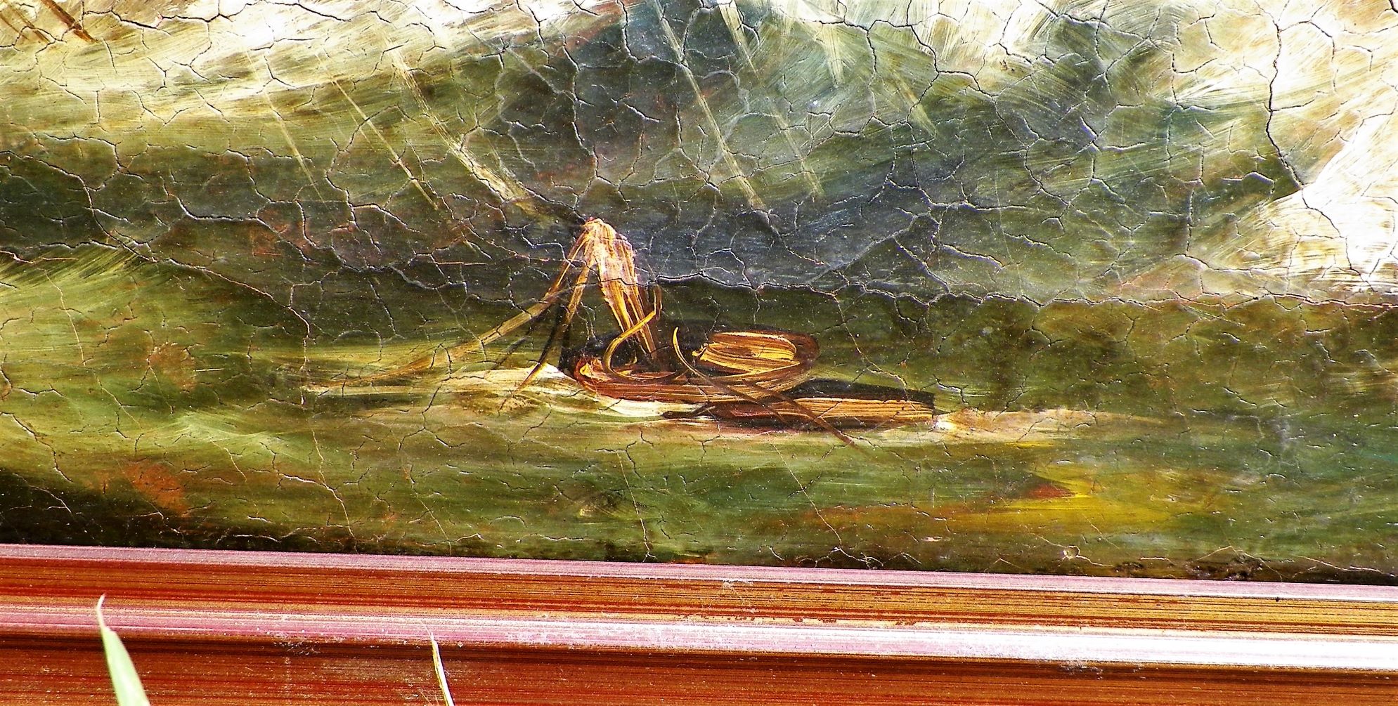 ART PAINTING NAUTICAL ANTIQUE PAINTING THRIFT STORE FIND 4AA.JPG