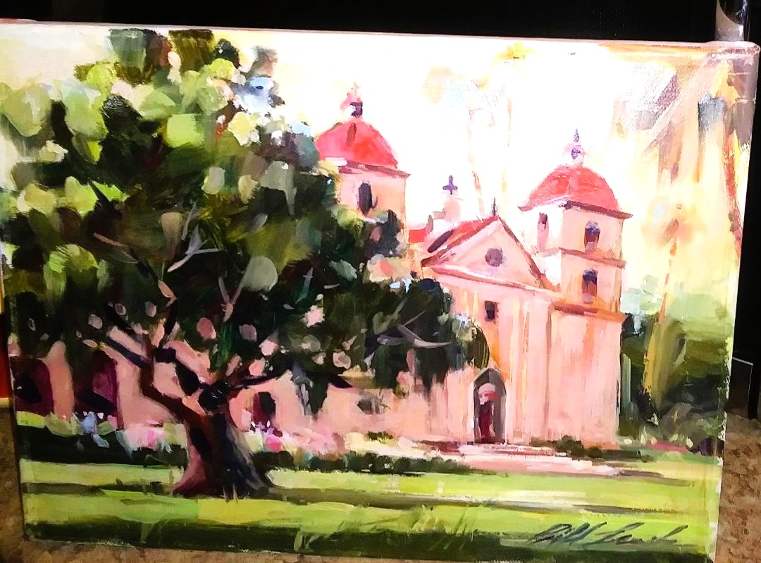 ART PAINTING SANTA BARABARA MISSION PAINTING 1CAA.jpg