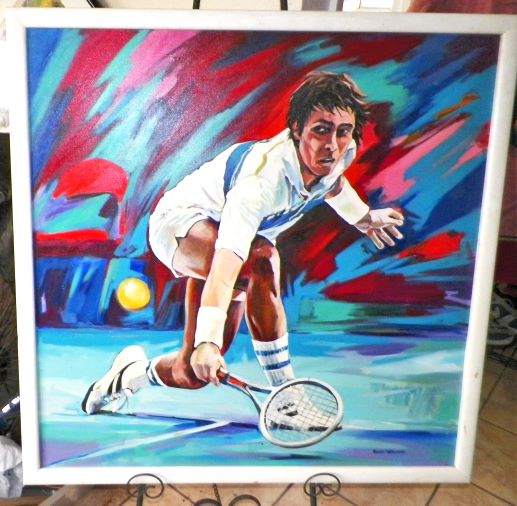 ART PAINTING SPORTS TENNIS RIEGER WITTELMANN 1AA.JPG