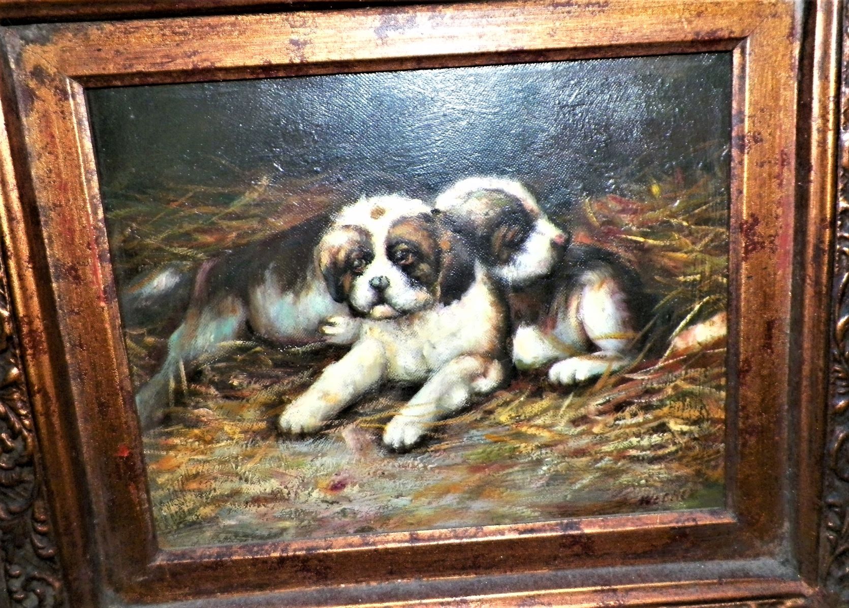 ART PAINTING WEBBER PUPPY PAINTING SMALL 2AA.JPG