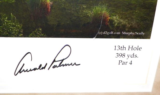 ART PHOTO ARNOLD PALMER GOLF PLAQUE PHOTO AUTOGRAPHED 3AA.JPG