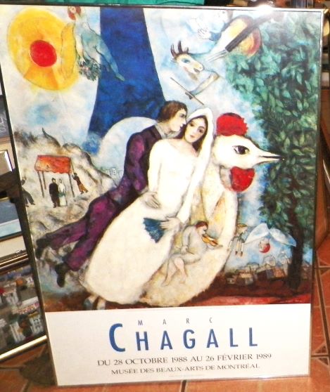 ART POSTER CHAGALL EXHIBITION POSTER NEWLYWEDS 1AA.JPG