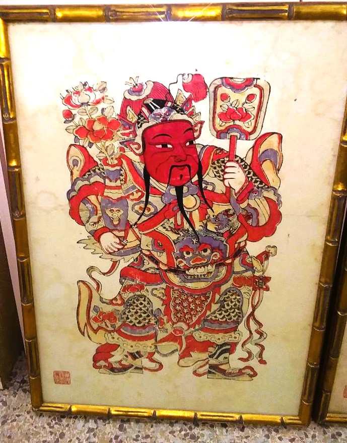 ART PRINT CHINESE WOODBLOCK PRINTS 2 RED ROBE 2AA.jpg