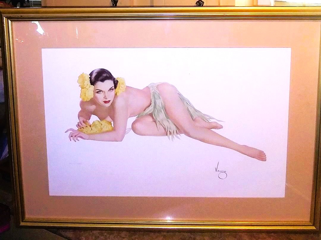 Limited Edition Alberto Vargas Print - Signature looks Printed 