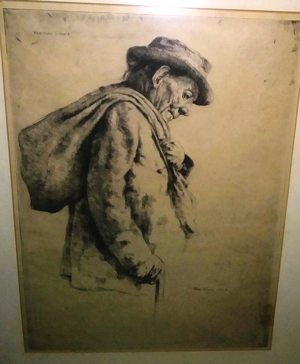 ART PRINT William Auerbach-Levy OLD MAN WITH BAG OVER SHOULDER 2AA.jpg