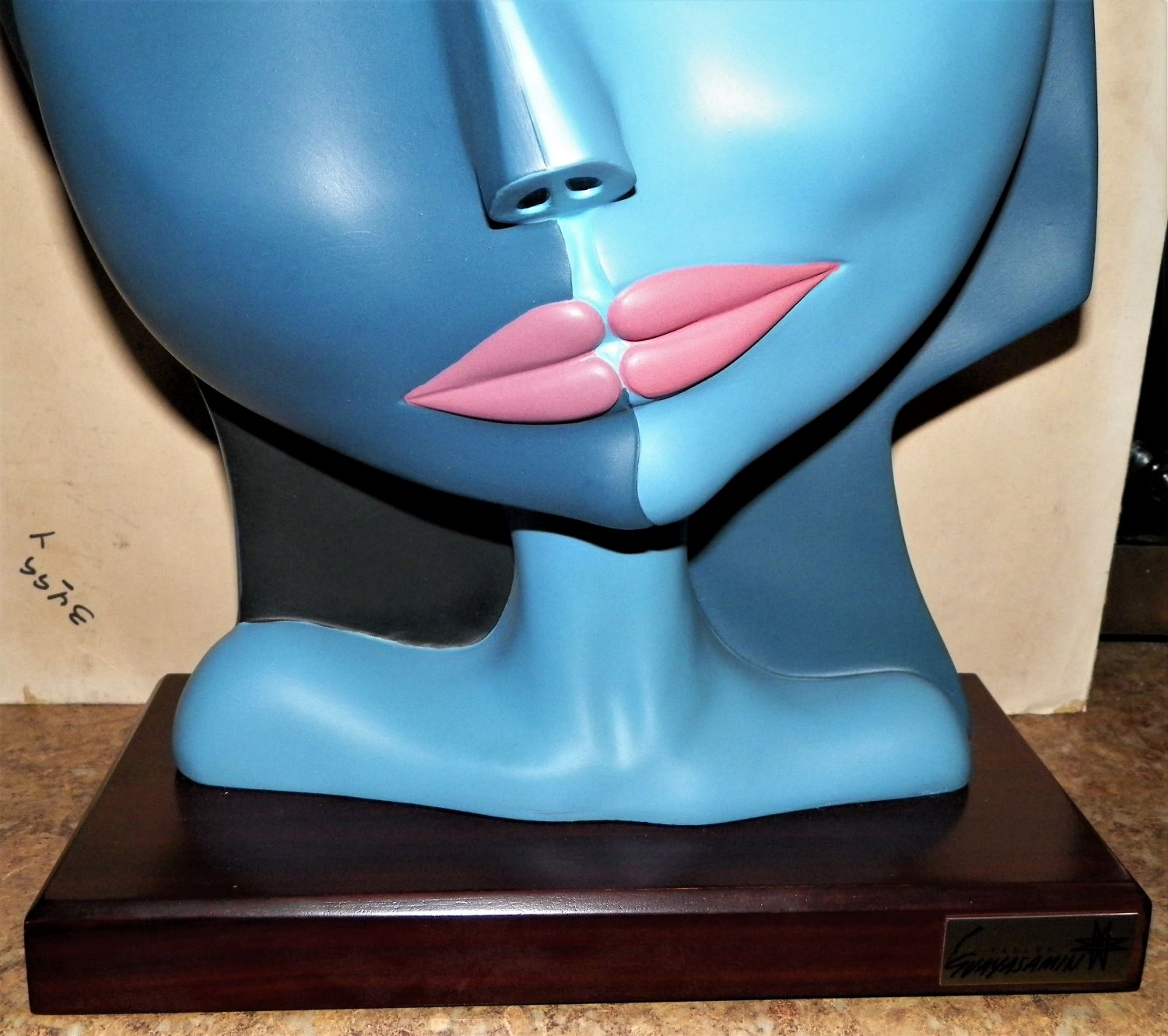 ART STATUE GUAYASAMIN OSWALDO FACE BUST 2AAA.JPG