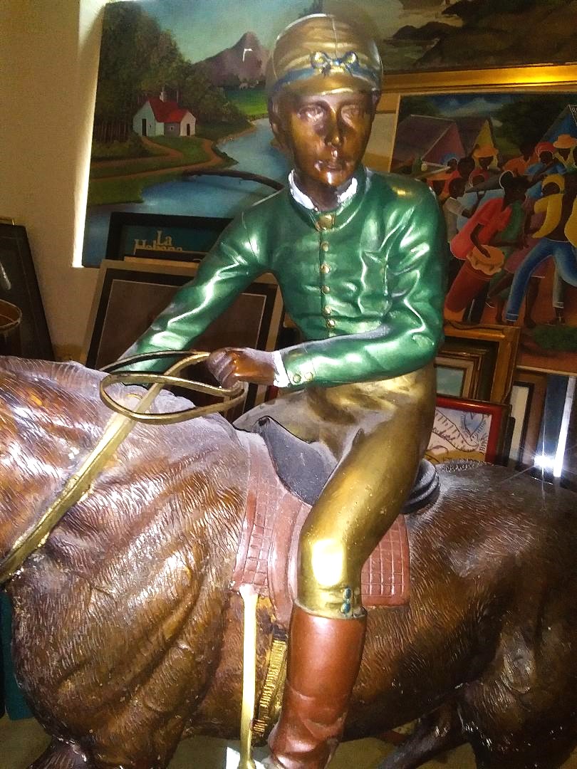 ART STATUE HORSE & JOCKEY BY ISADORE BONHEUR 2AA.jpg