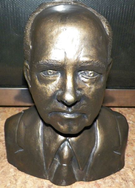 ART STATUE REAGAN GORBECHEV 2 FACE BUST 2AA.JPG