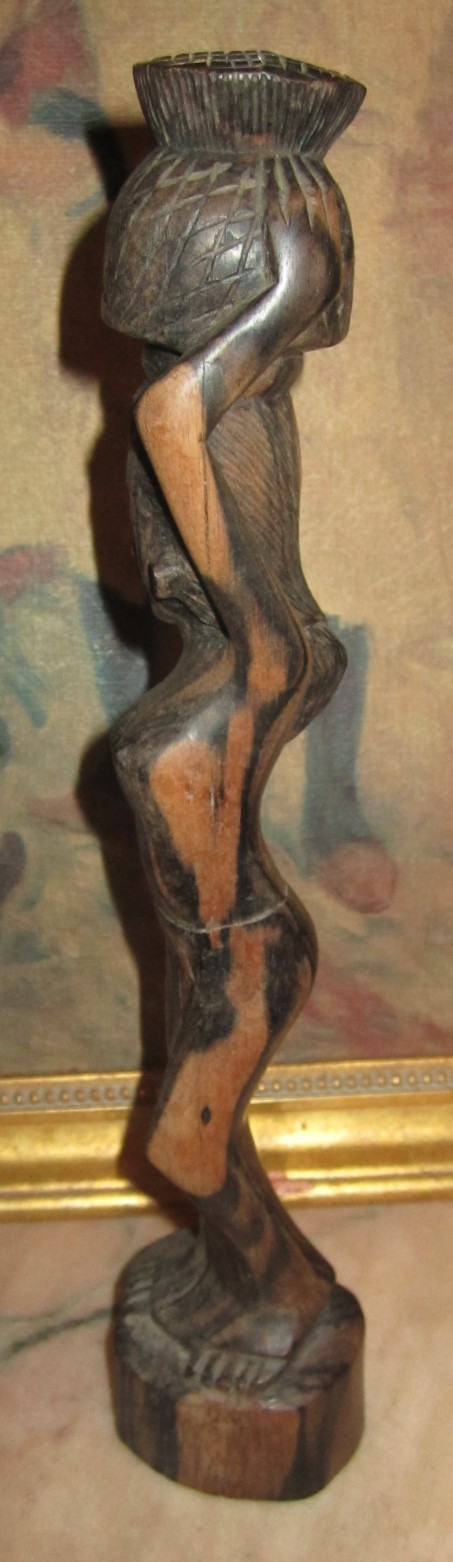 Wooden sculpture Asian woman know country/wood? | Antiques Board