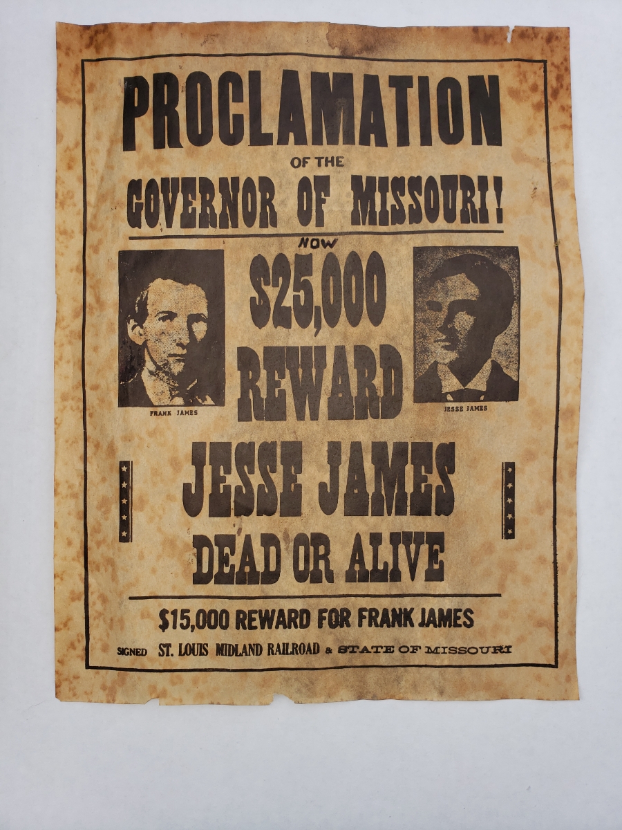 Jesse James Wanted Poster | Antiques Board