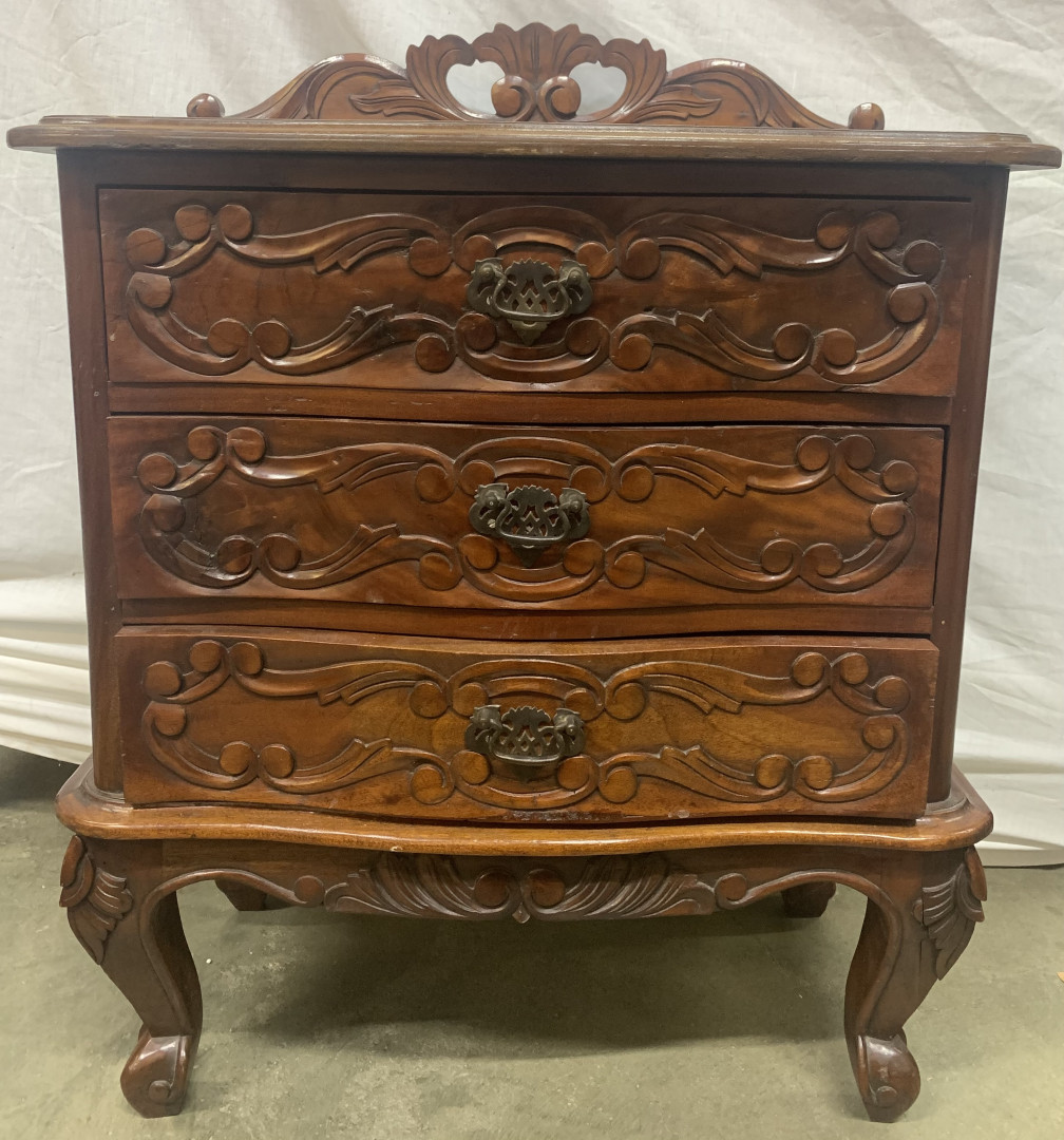 Carved Wood Chest of Dovetail Drawers - 30 H x 24 W x 12.5 D = 1AA.jpg