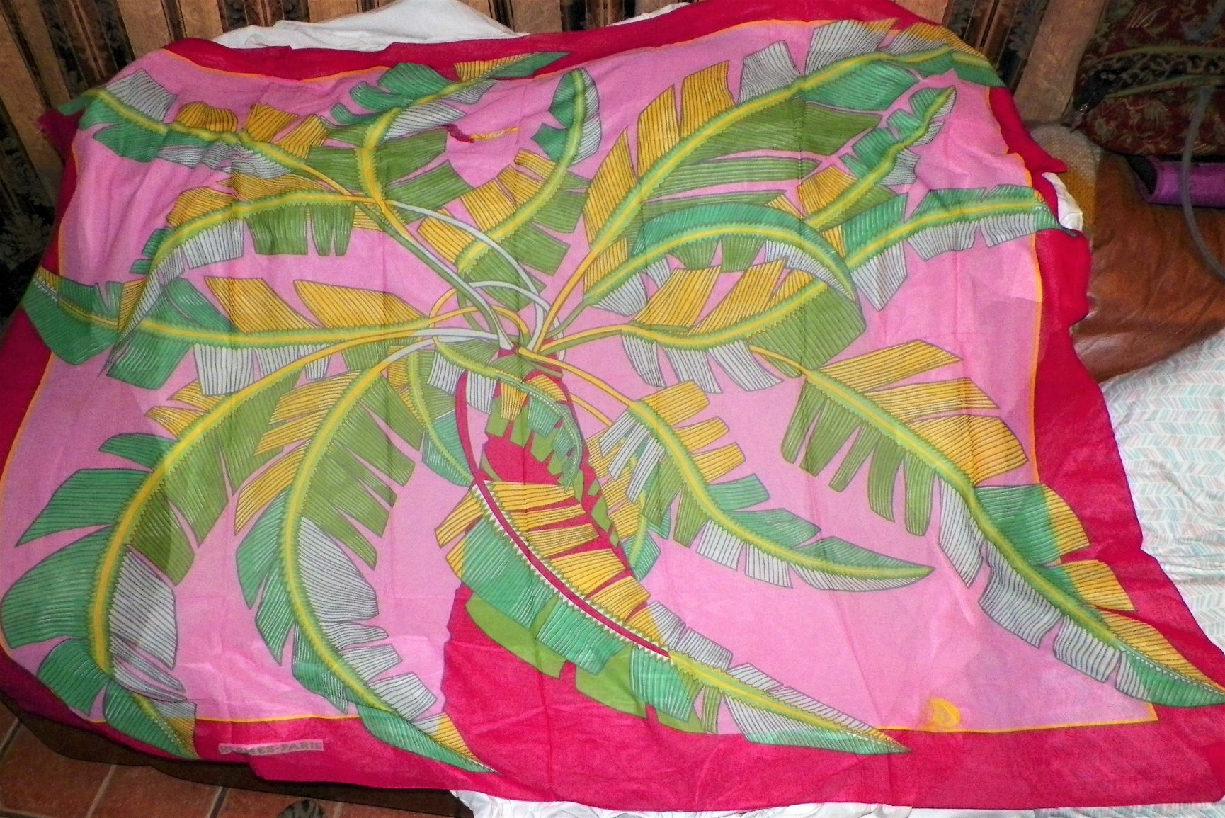 CLOTHES SCARF HERMES BIG LARGE 5ft SHAWL SCARF 1AAZZ.jpg