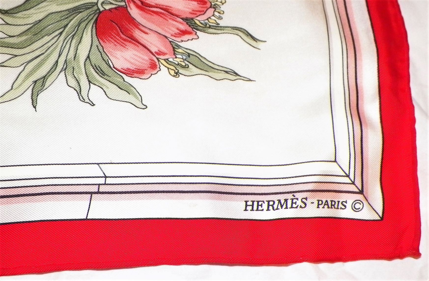 CLOTHES SCARF HERMES CARRIAGE RED & WHITE 3AAZZ.jpg