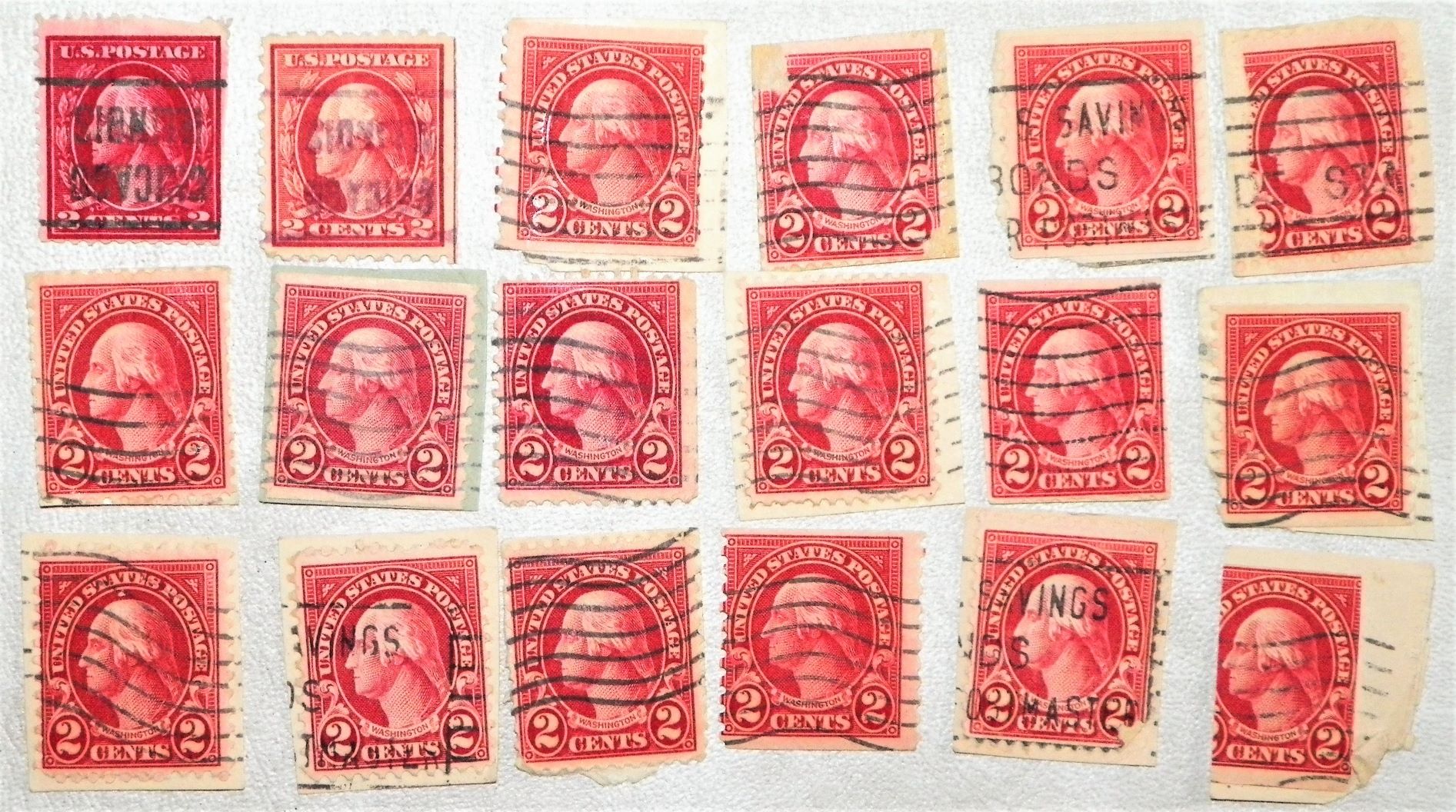 COLLECTIBLE STAMPS A GROUP OF 2 CENT STAMPS 1AA.JPG