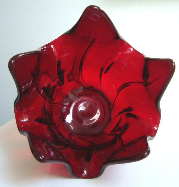 1950's ruby glass bowl/vase (?) | Antiques Board