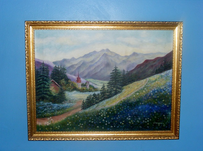 Landscape Oil Painting | Antiques Board