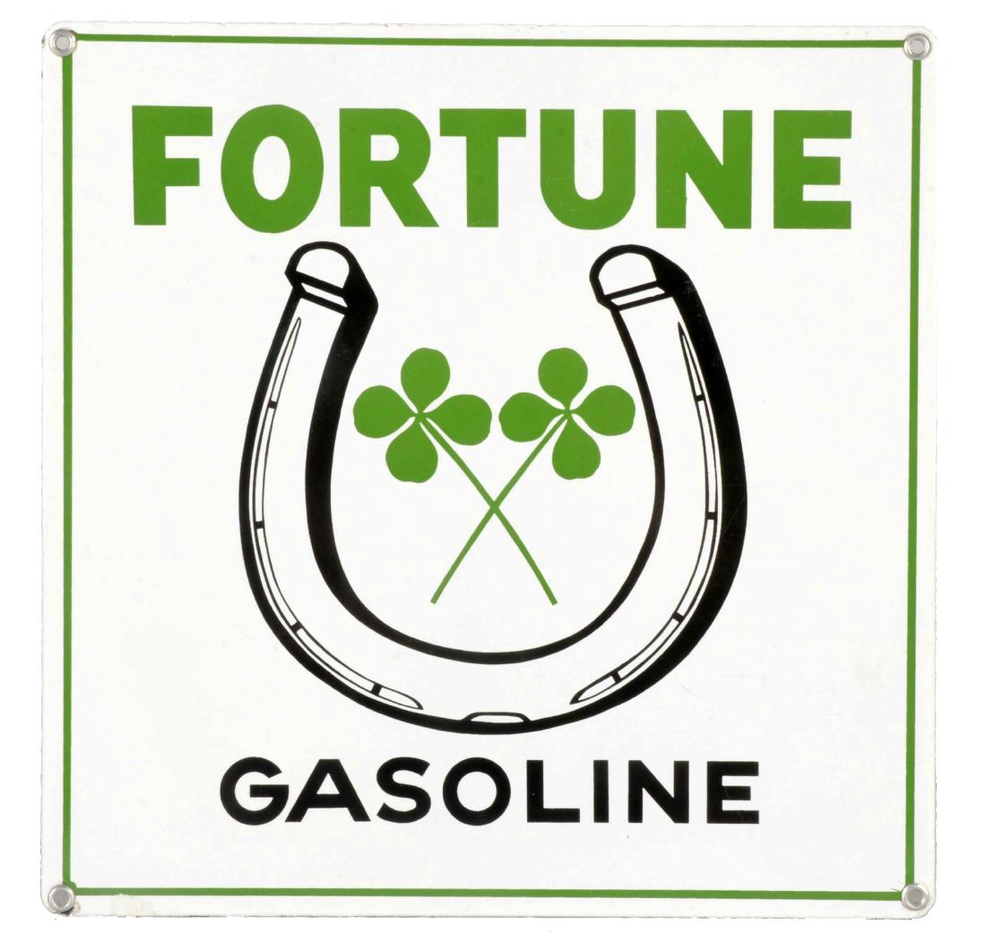 Fortune Gasoline  Logo Porcelain Sign..jpg