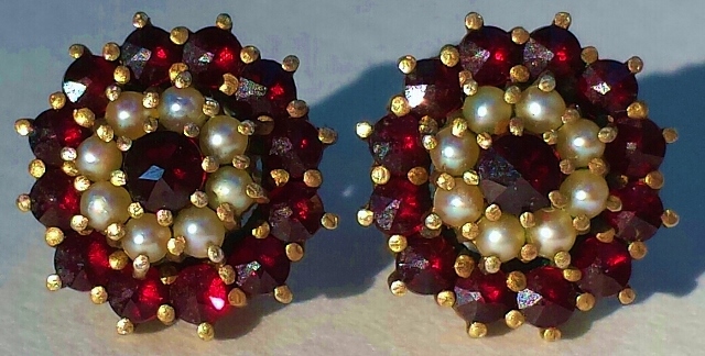 Garnet pearl earrings 830S front.jpg