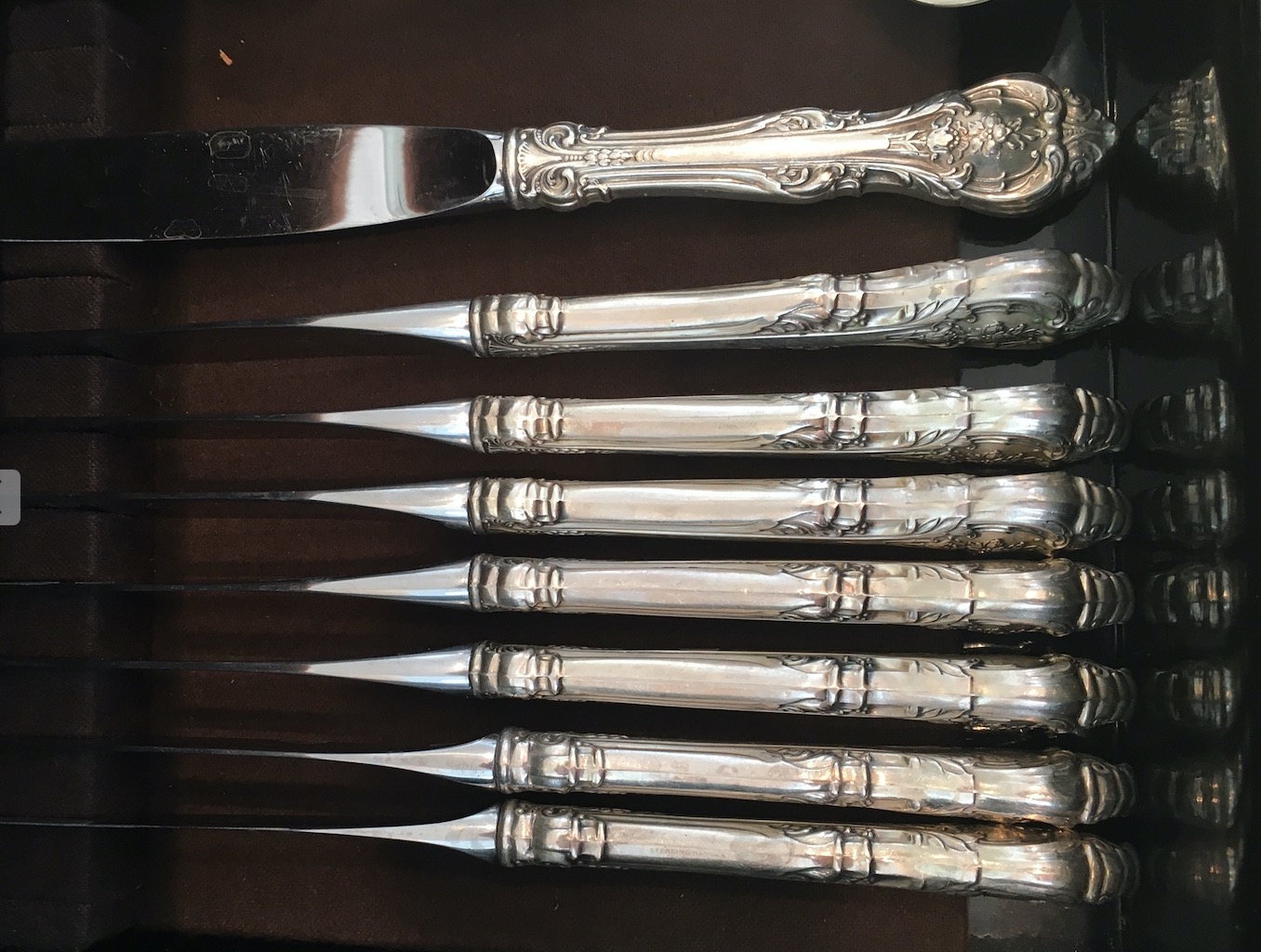 King Edward by Gorham Sterling Silver Flatware Set Service 48