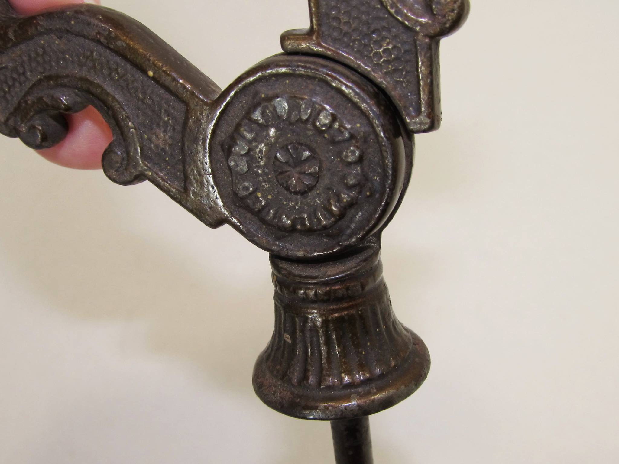 Antique Eastlake Cast Iron Ceiling Hook, c. 1880's