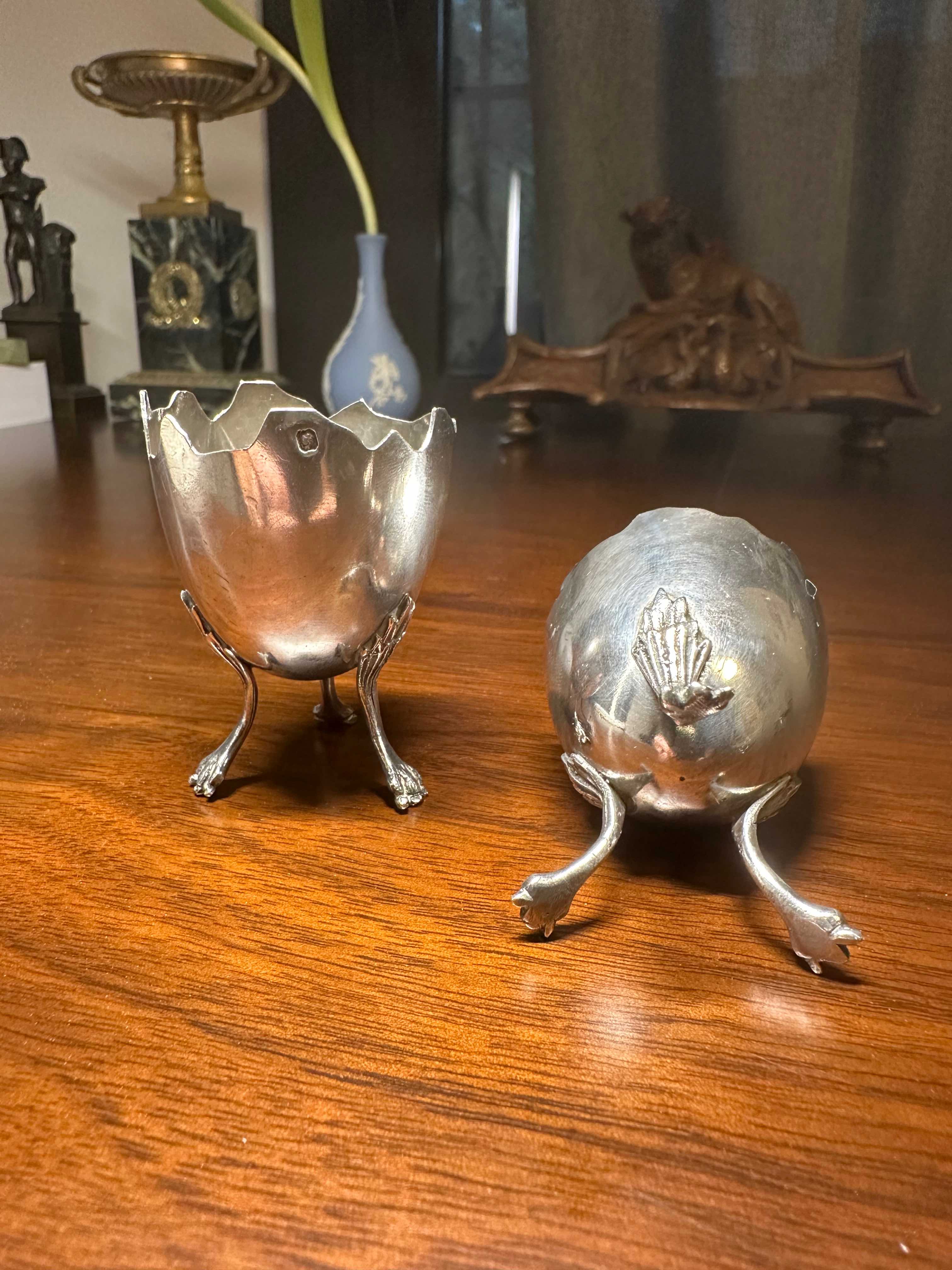 Silver egg cups. Identifying the maker. | Antiques Board