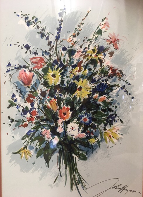 Signature On Flowers Bouquet Painting/Print | Antiques Board