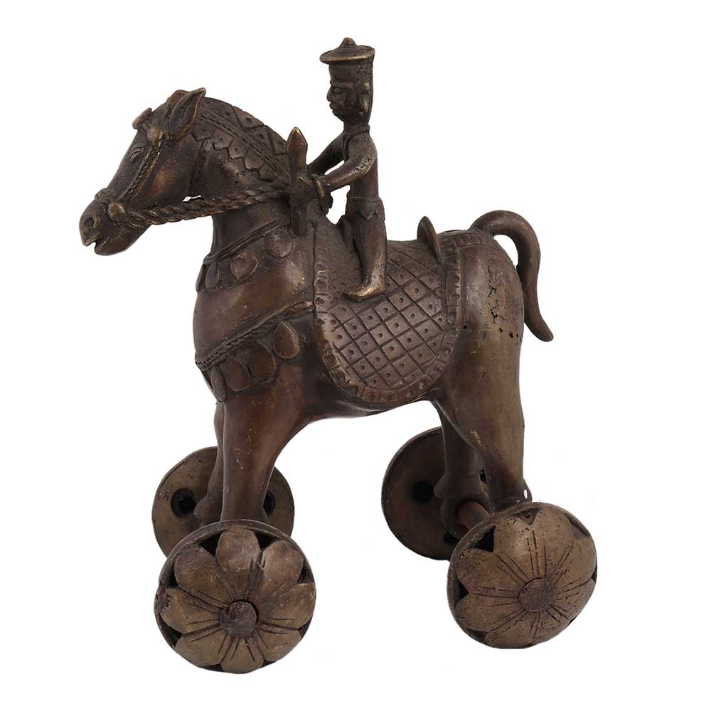 India Brass-Temple-Statue-Of-Rider-On-Horse-With-Wheels-SNP-2162-(3).jpg