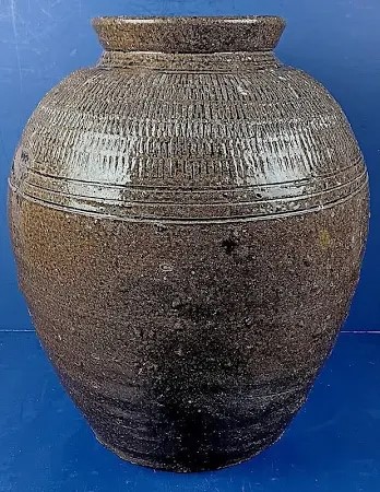 JAR antique Chinese qing brown glazed pickling jar.jpeg