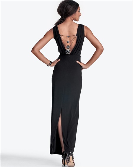 Jeweled back maxi dress White House Black Market back view.jpg