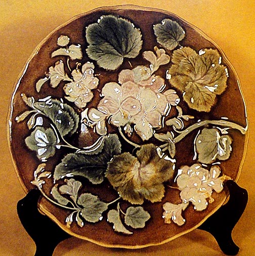 majolica geranium plate book photo.jpg