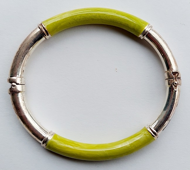 Milor sterling lime enamel bracelet.jpg