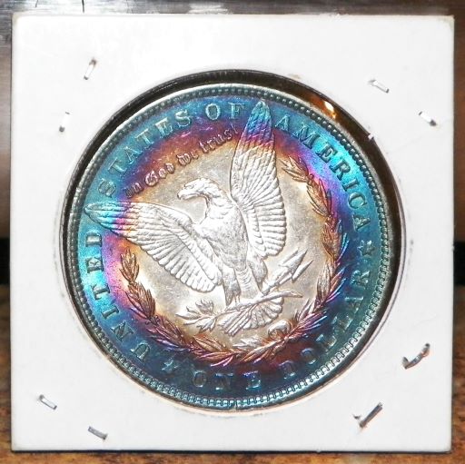 MONEY MORGAN SILVER DOLLAR 1885 BULLSEYE TONING 2AA.JPG