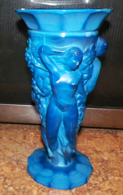 POTTERY VASE BLUE NUDE FIGURES 1AAA.JPG