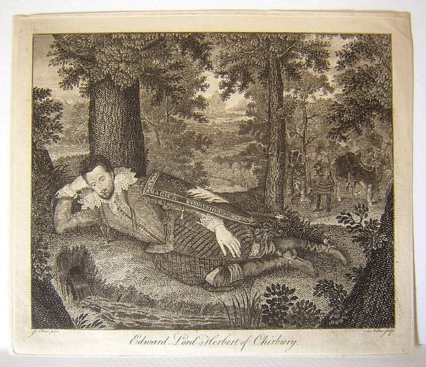 Print Engraving Lord Herbert of Chirbury by Anthony Walker after Isaac Oliver 1764 -a.jpg