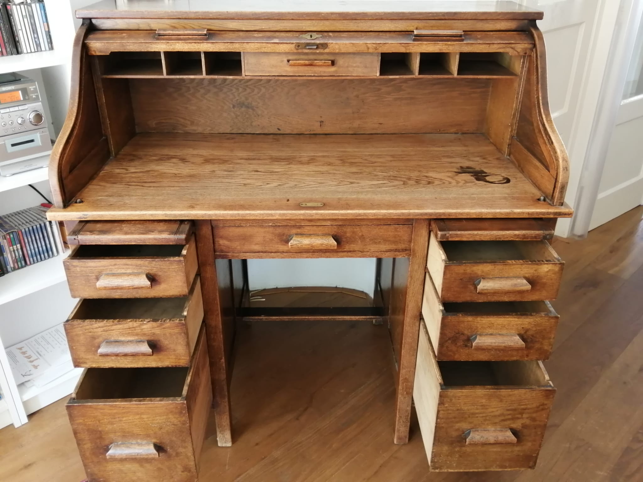 Old roll deals top desk worth