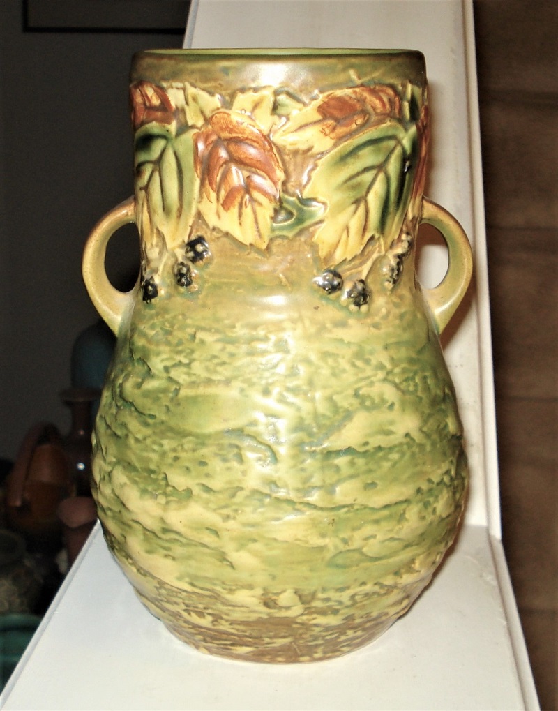 Roseville Blackberry Medium Handled Vase.jpg