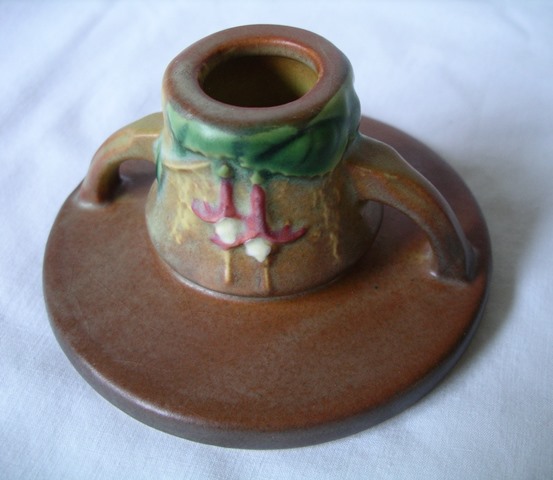 Roseville Fuschia Candlestick.jpg