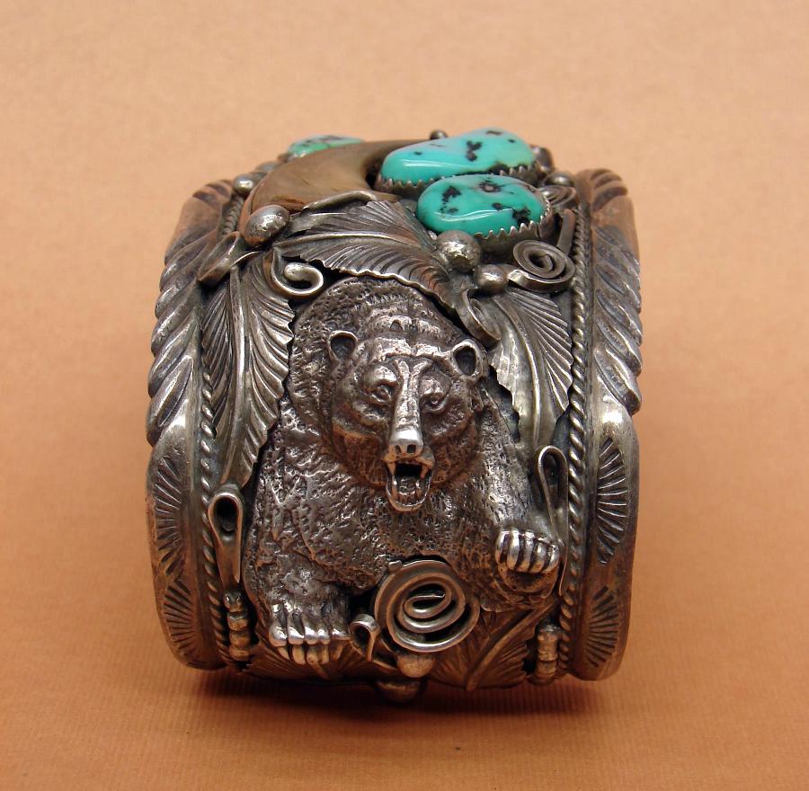 Silver-Native_American-Bracelet-Turquoise_Coral_Bear-M_Thomas_Jr-gal.jpg